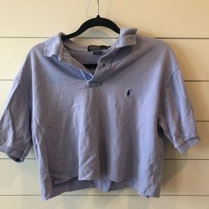 Polo Cropped Collared Top